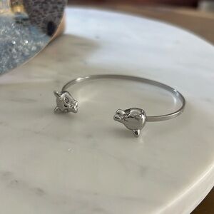 BCBG Maxazaria Silver Coated Panther Bracelet